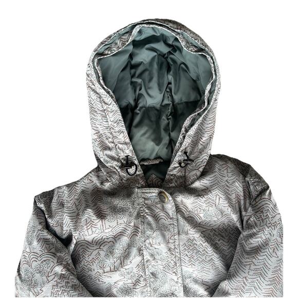 Vintage Woolrich Women’s Goose Down Winter Coat Jacket Green Brown Outdoors S - Picture 5 of 10